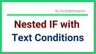 Excel Nested If Function with Multiple Text and Number Conditions [upl. by Annaid]