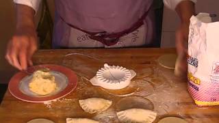 Making Pierogi  How To Use Pierogi Press Whole Wheat Russian Pierogis [upl. by Anthia]