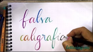 Curso de lettering  Lección 2 Falsa Caligrafía o Hand Lettering ✅ [upl. by Nedap]