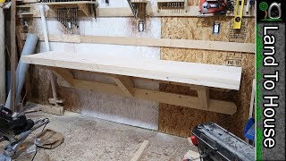 DIY Wall Mount Workbench  Build a Workshop 54 [upl. by Notsnhoj]