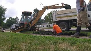 Water main break repair [upl. by Lleder108]