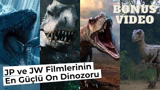 En Güçlü 10 Dinozor  Jurassic Park ve Jurassic World Serilerinin En Güçlü Dinozorları ve Türleri [upl. by Eemak]