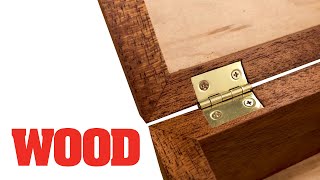 How To Mortise Box Hinges  WOOD magazine [upl. by Namya]