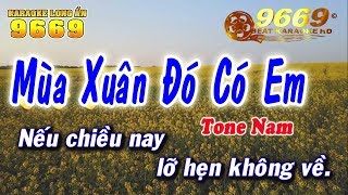 Karaoke Mùa Xuân Đó Có Em  Tone Nam  Nhạc sống KLA  LA STUDIO  Karaoke 9669 [upl. by Anemaj]