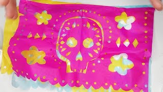 Como hacer papel picado  tutorial [upl. by Yoho905]