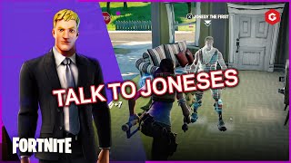 TALK TO THE JONESES AND WHERE TO FIND JONESY THE FIRST FORTNITE SPIRE QUESTS [upl. by Schilit]