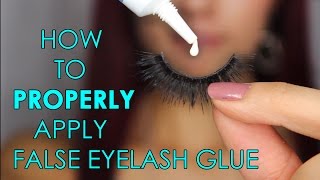 How to PROPERLY Apply False Eyelash Glue ALL ABOUT ADHESIVES Part 1 of 3 [upl. by Esimorp]