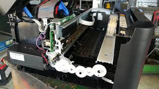 Epson L4150 all LEDs flashing grease and piece of metal in paper feed slot [upl. by Macleod]