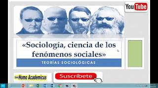 Objeto de estudio Sociología  Fenómenos Sociales [upl. by Aeslehs]