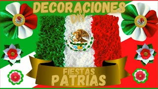 DIY Decoraciones Fiestas Patrias Mexicanas  ADORNOS FIESTAS PATRIAS  Flores Tricolor 🇲🇽 [upl. by Cioban]