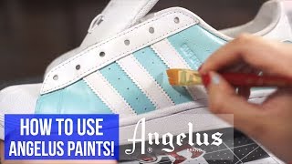 Angelus Leather Paint  Customize Clean and Restore Shoes [upl. by Ardnassela]