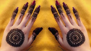 Simple back hand mehndi design 2020  New tiki mehndi design for bignners  hennabysid [upl. by Kauppi]