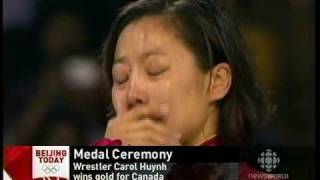 Canada National Anthem Played When Carol Huynh Received Gold [upl. by Joela]