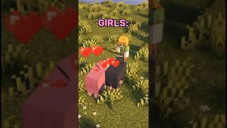 Girls vs Boys in minecraft 💀🔥minecraft shorts [upl. by Nuahc]