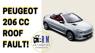 Peugeot 206cc roof fault [upl. by Ynattirb105]