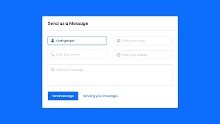 Create a Working Contact Form in HTML CSS JavaScript amp PHP [upl. by Sherwood]