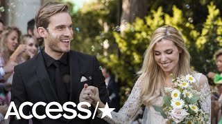 YouTuber PewDiePie Marries Longtime Love Marzia Bisognin [upl. by Glynias6]