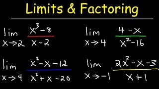 Evaluating Limits By Factoring [upl. by Javler]