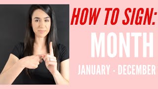 How To Sign Month amp JanuaryDecember  Learn American Sign Language ASL [upl. by Busby]