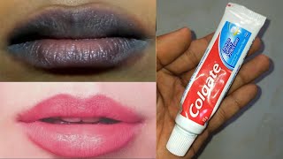 How to get pink lips naturally permanently with toothpaste at home [upl. by Mosi]