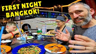 FLYING to BANGKOK THAILAND 🇹🇭  BANGKOK STREET FOOD [upl. by Hannahc935]