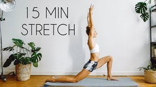 15 MIN FULL BODY STRETCH amp COOL DOWN ROUTINE [upl. by Aisetal]