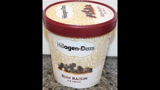 HäagenDazs Rum Raisin Ice Cream Review [upl. by Lai69]