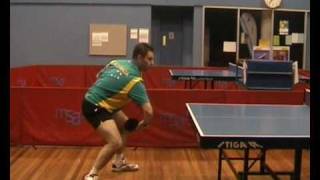 Table Tennis Backhand Topspin Against Backspin [upl. by Atsira]