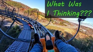 Riding The LONGEST Mountain Coaster In America  Smoky Mountain Alpine Coaster Pigeon Forge [upl. by Anafetse]