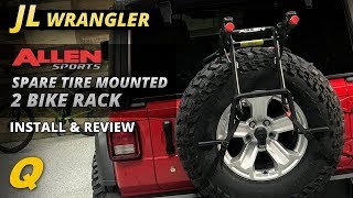 Allen Sports 2 Bike Spare Tire Mounted Bike Rack for Jeep Wrangler JL [upl. by Kallista]