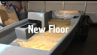 Boat Restoration 7 InstallFiberglass Floor Paint Interior [upl. by Anawad43]