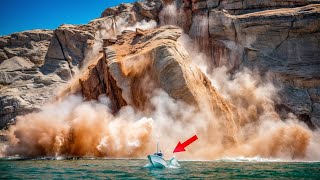 Massive Crazy Rockfalls and Landslide Compilation [upl. by Xila874]