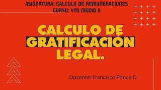 4TO MEDIO A  CÁLCULO DE REMUNERACIONES FINIQUITOS Y OTROS  GRATIFICACIÓN LEGAL [upl. by Olnton]