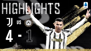 Juventus 41 Udinese  Ronaldo Chiesa and Dybala Score In Big Win  Serie A Highlights [upl. by Ynaiffit482]