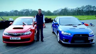 Mitsubishi Evo vs Subaru Impreza HQ  Top Gear [upl. by Aneras]