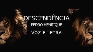 PEDRO HENRIQUE Descendência VOZ E LETRA [upl. by Naerol]