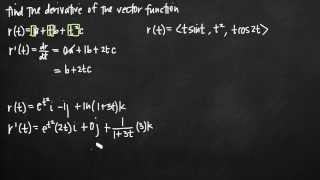 Derivative of the vector function KristaKingMath [upl. by Fablan]