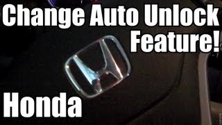 How To Change Honda Auto Door Unlock Settings [upl. by Nwahsed502]