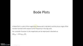 Bode Plots an Introduction [upl. by Daj]