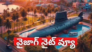 Vizag City Night View  Drone 4k  Visakhapatnam [upl. by Sukram]