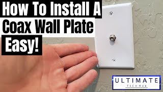 COAX OUTLET INSTALLATION  HOW TO [upl. by Delmore]