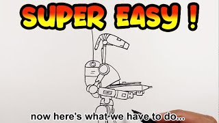 How to draw a star wars droid  Easiest Way To Draw [upl. by Enelahs]