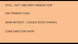 RTGS NEFT AND IMPS entries in tally erp9 [upl. by Leonelle639]