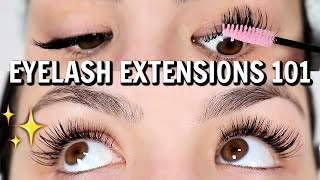 EYELASH EXTENSIONS 101  Everything You NEED To Know About Eyelash Extensions [upl. by Ricca]