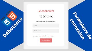 Comment Créer un Formulaire de Connexion Moderne en HTML amp CSS [upl. by Zanze]