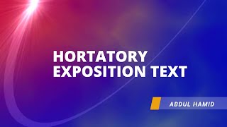 HORTATORY EXPOSITION TEXT [upl. by Namhcan]