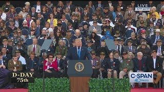 President Trump FULL REMARKS on 75th Anniversary of DDay CSPAN [upl. by Otsirc]