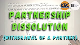 Partnership Dissolution  WithdrawalRetirement of a Partner Bonus Method [upl. by Arahas987]