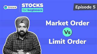 Market Order Vs Limit Order  Stocks for Beginners [upl. by Esiuqram159]