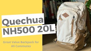 Quechua NH500 20L Backpack Review  An ideal daily commuter [upl. by Nylirem]